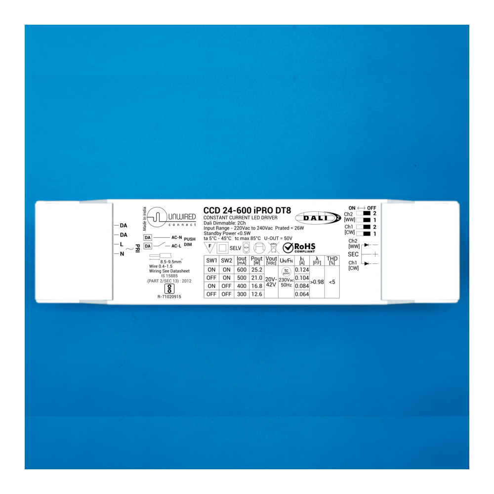 CCD 24-600 iPRO DT8 DALI-2 tunable-white LED driver