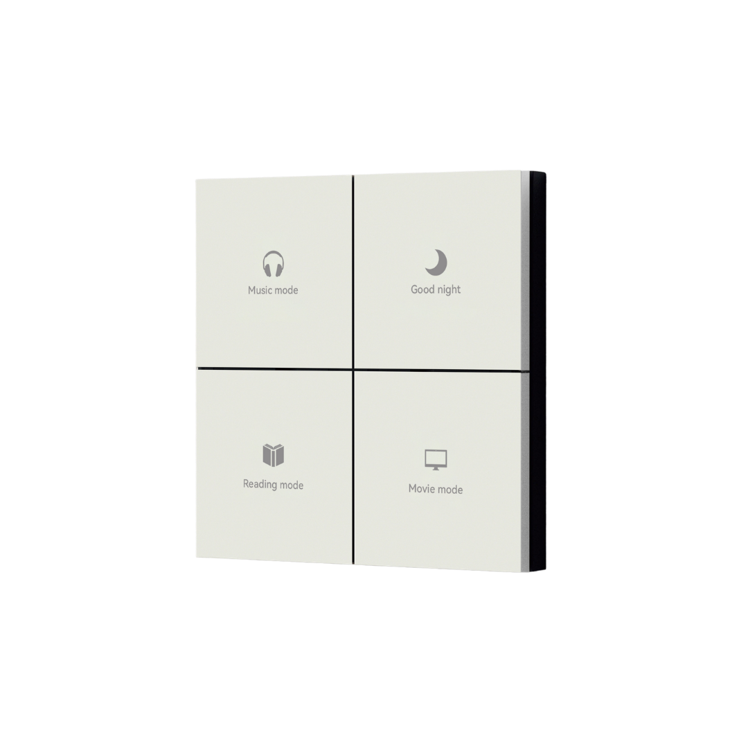Siqitech C1 4-Button Mains Casambi Switch — White finish