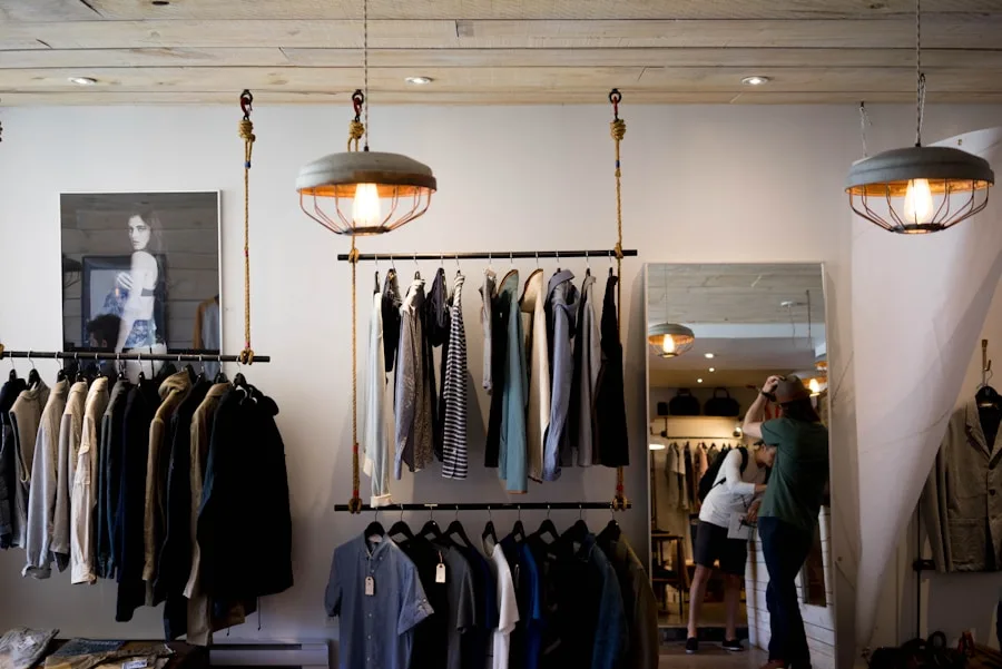 Modern retail store with smart lighting
