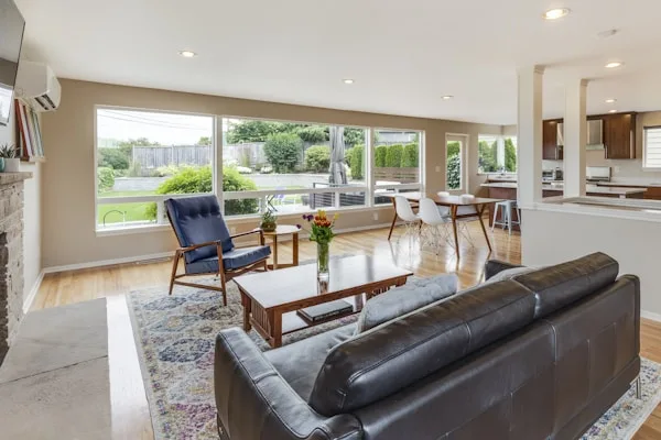 Modern home with smart lighting