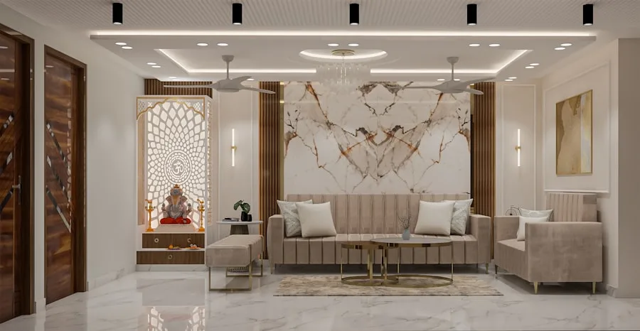 Modern home with ambient lighting