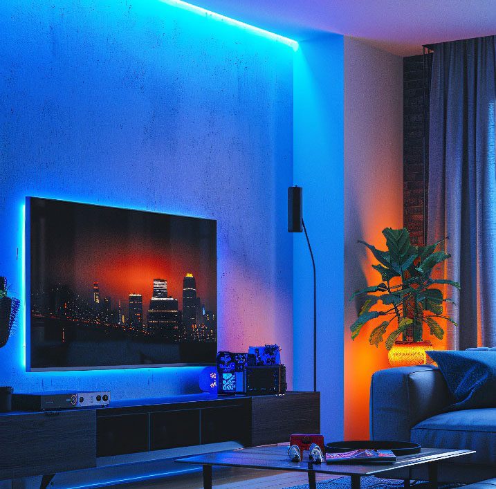 Wireless lighting control installation