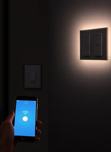 Wireless lighting control installation